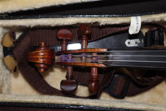 A French violin with internal label circa 1880- repaired